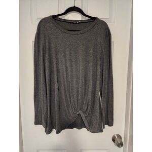 Yidarton Women's Size XL Charcoal Gray Long Sleeved Top with Knot